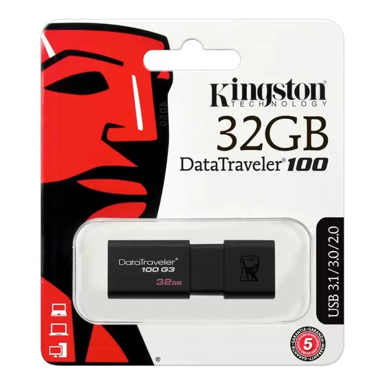 PEN DRIVE 32GB KINGSTON USB 3.0 DT100G3