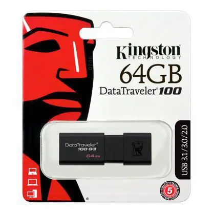 PEN DRIVE 64GB KINGSTON USB 3.0 DT100G3